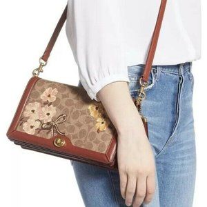 Coach 1941 Riley Prairie Floral Print Crossbody Handbag & Luggage Tag